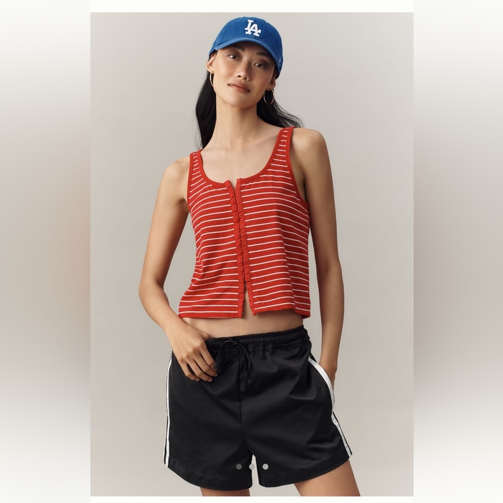 NWT Pilcro Scoop neck Red Striped Tank Top